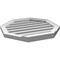 Ekena Millwork Octagonal Surface Mount PVC Gable Vent: Functional, w/ 2"W x 2"P Brickmould Sill Frame, 24"W x 24"H GVPOC24X2403SF - alternate 3